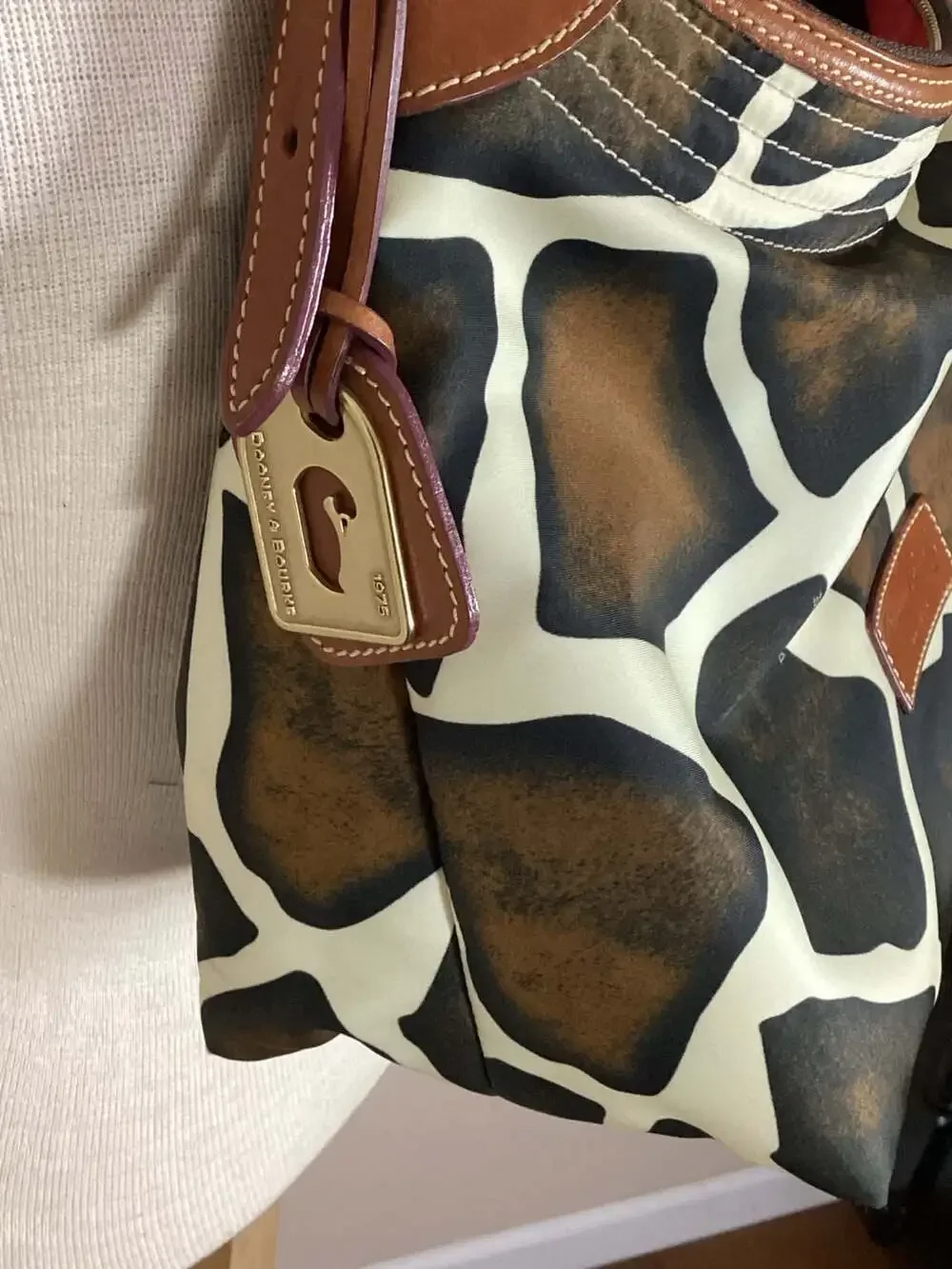 Dooney & Bourke Giraffe Print Hobo Shoulder Bag